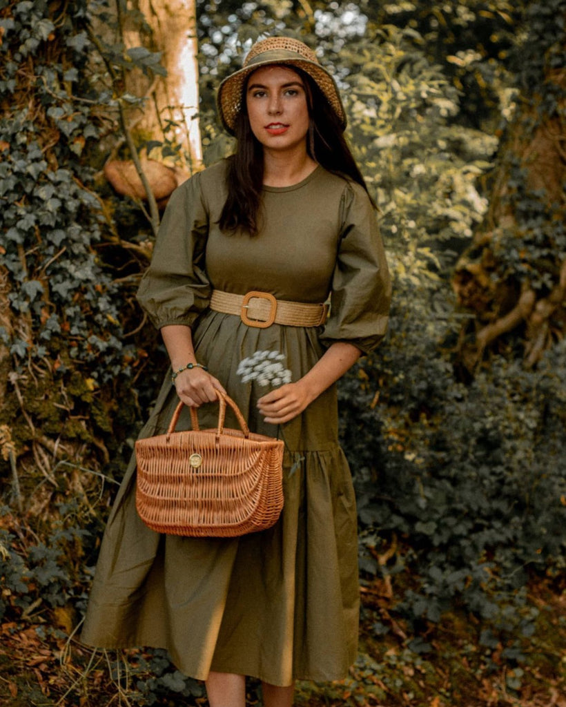 Hers Wave Barcelona Wicker Basket Bag Handmade in Europe