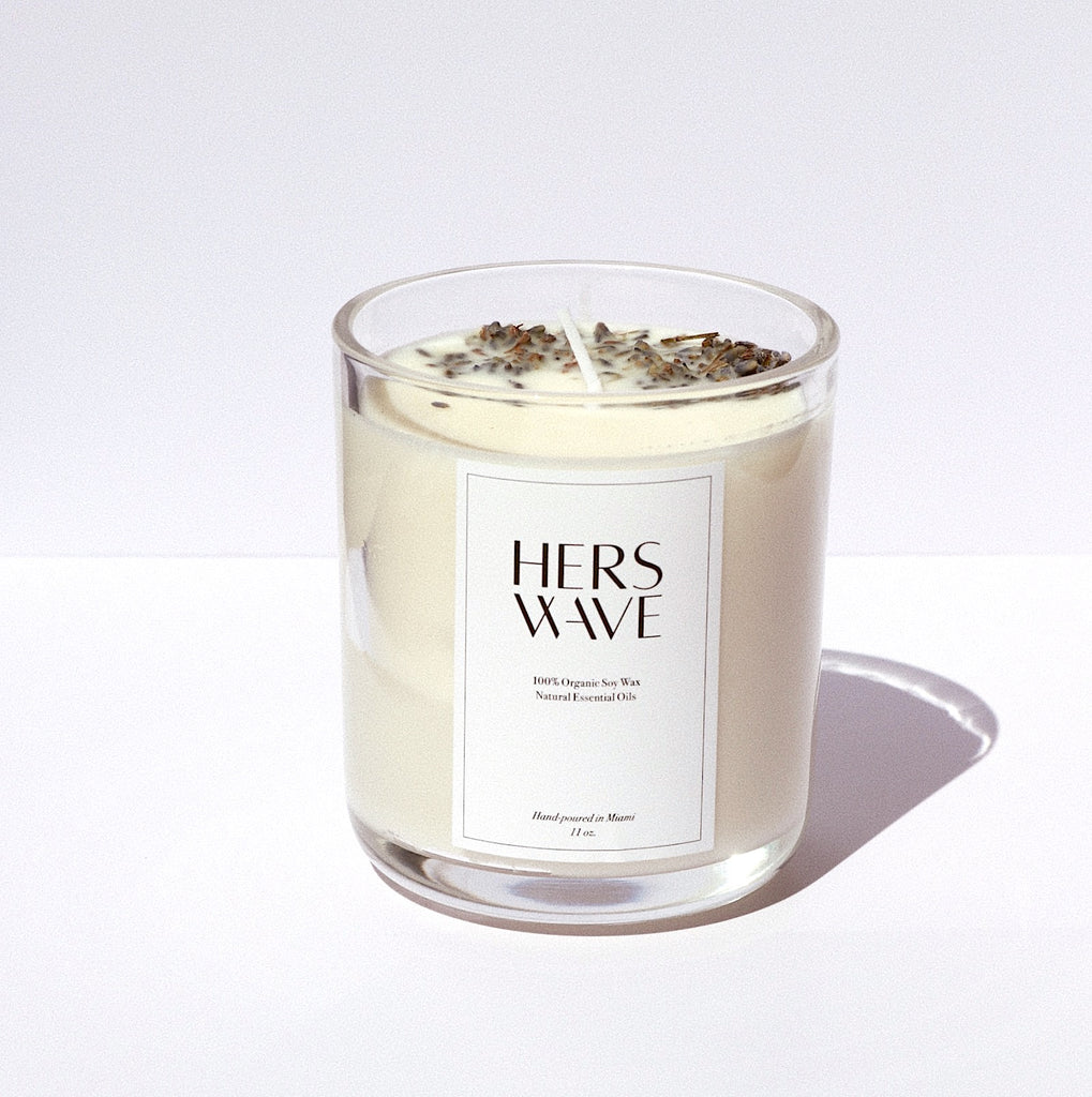 Hers Wave Premium Soy Wax Candle Calm + Relaxation Essential Oils
