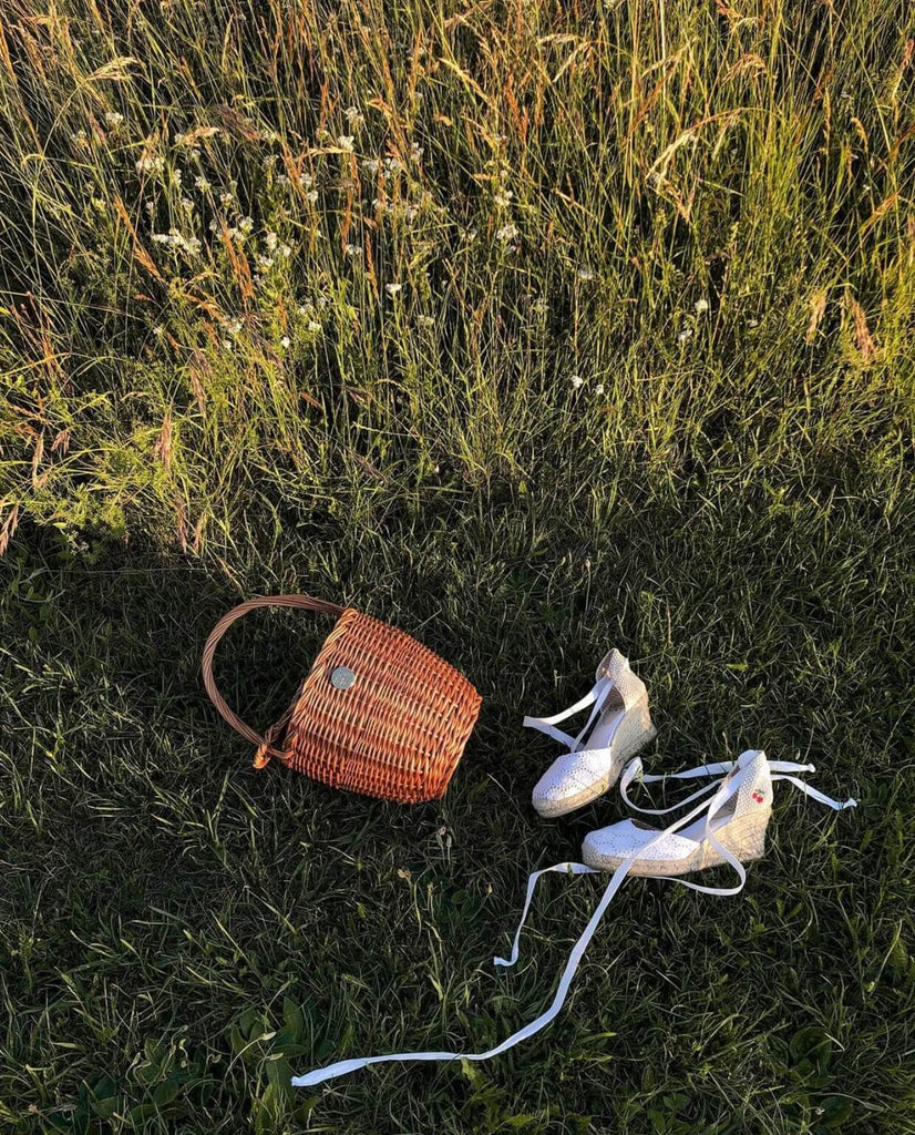 Hers Wave Wicker Straw Basket Bag Handmade in Europe Jane Birkin