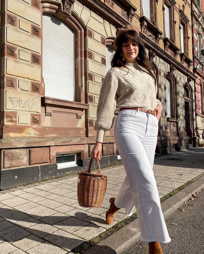 Hers Wave Wicker Straw Basket Bag Handmade in Europe Jane Birkin