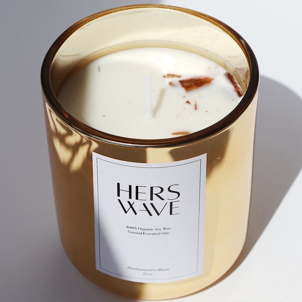 Hers Wave Sweet Tobacco Soy Wax Candle Non-Toxic Premium Gift 